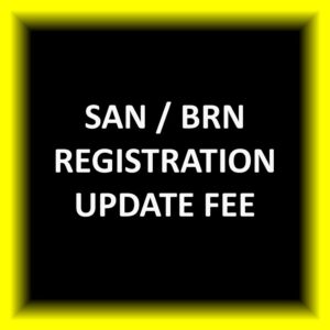 SAN / BRN Registration Update Fee