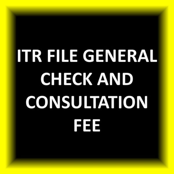 ITR File General Check and Consultation Fee