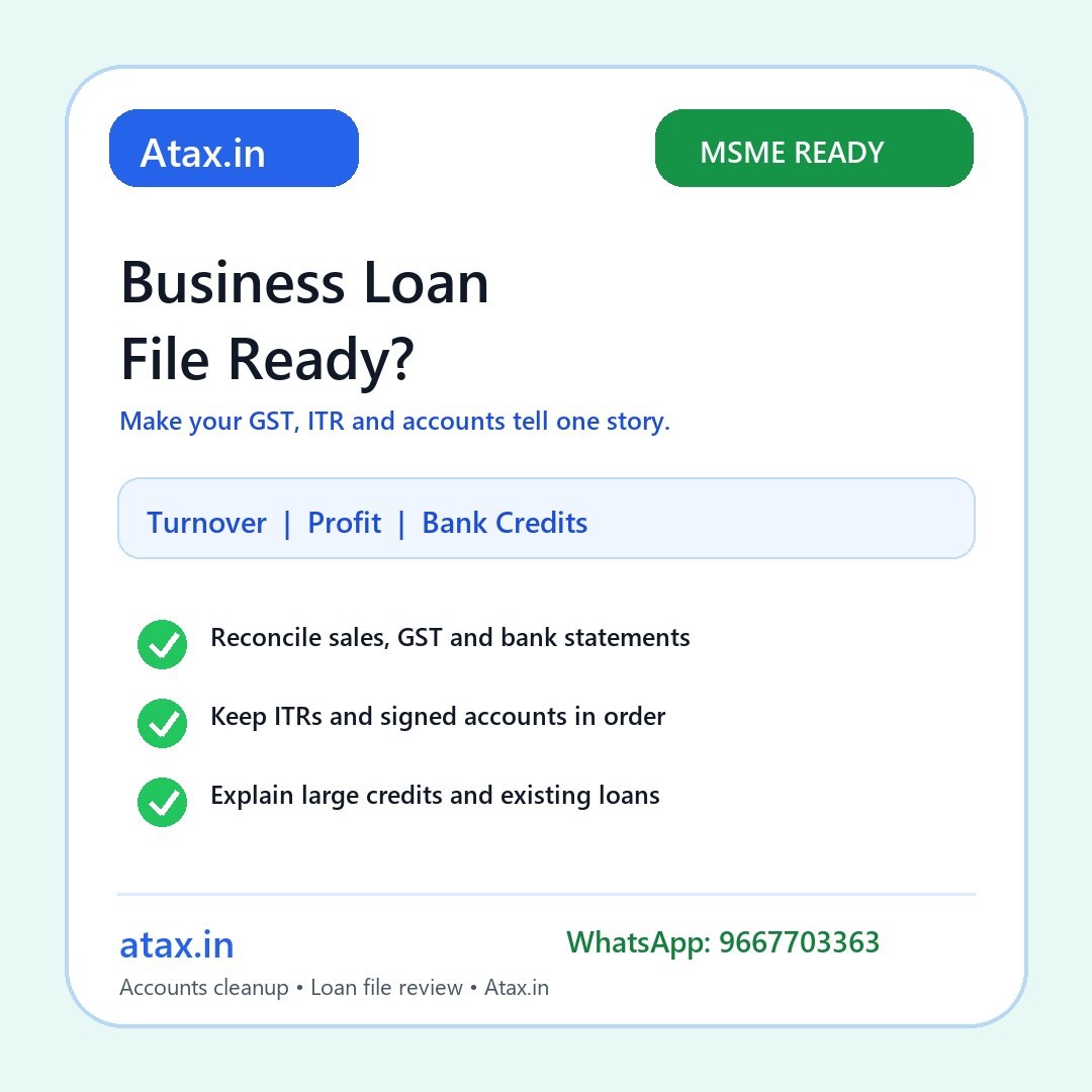Atax.in MSME business loan readiness poster