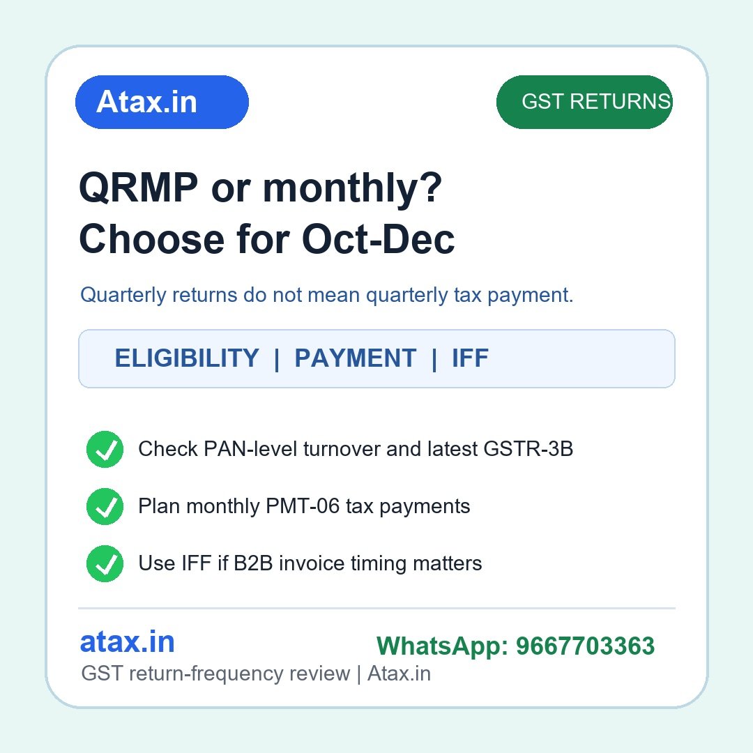 Atax.in GST QRMP Oct-Dec quarterly return checklist