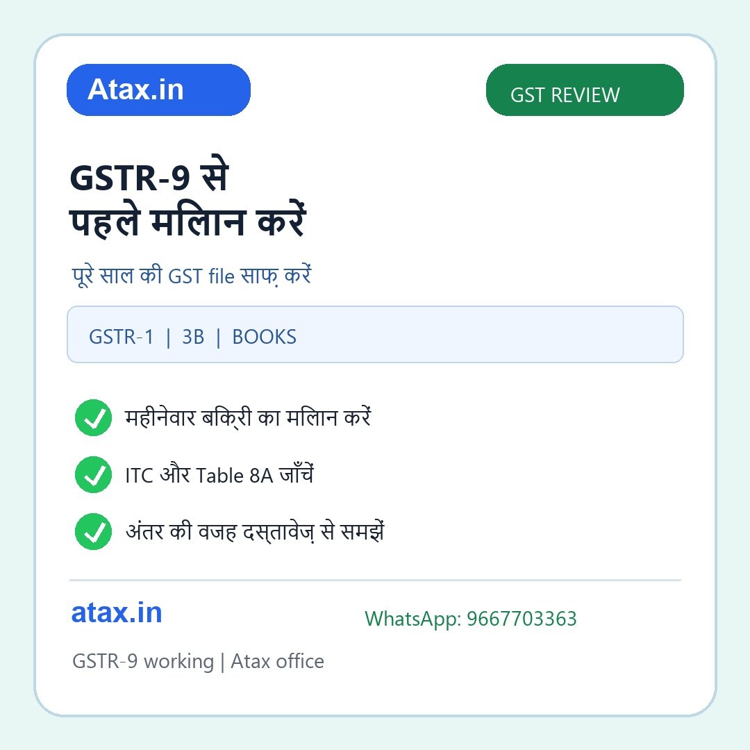 GSTR-9 annual GST return reconciliation checklist